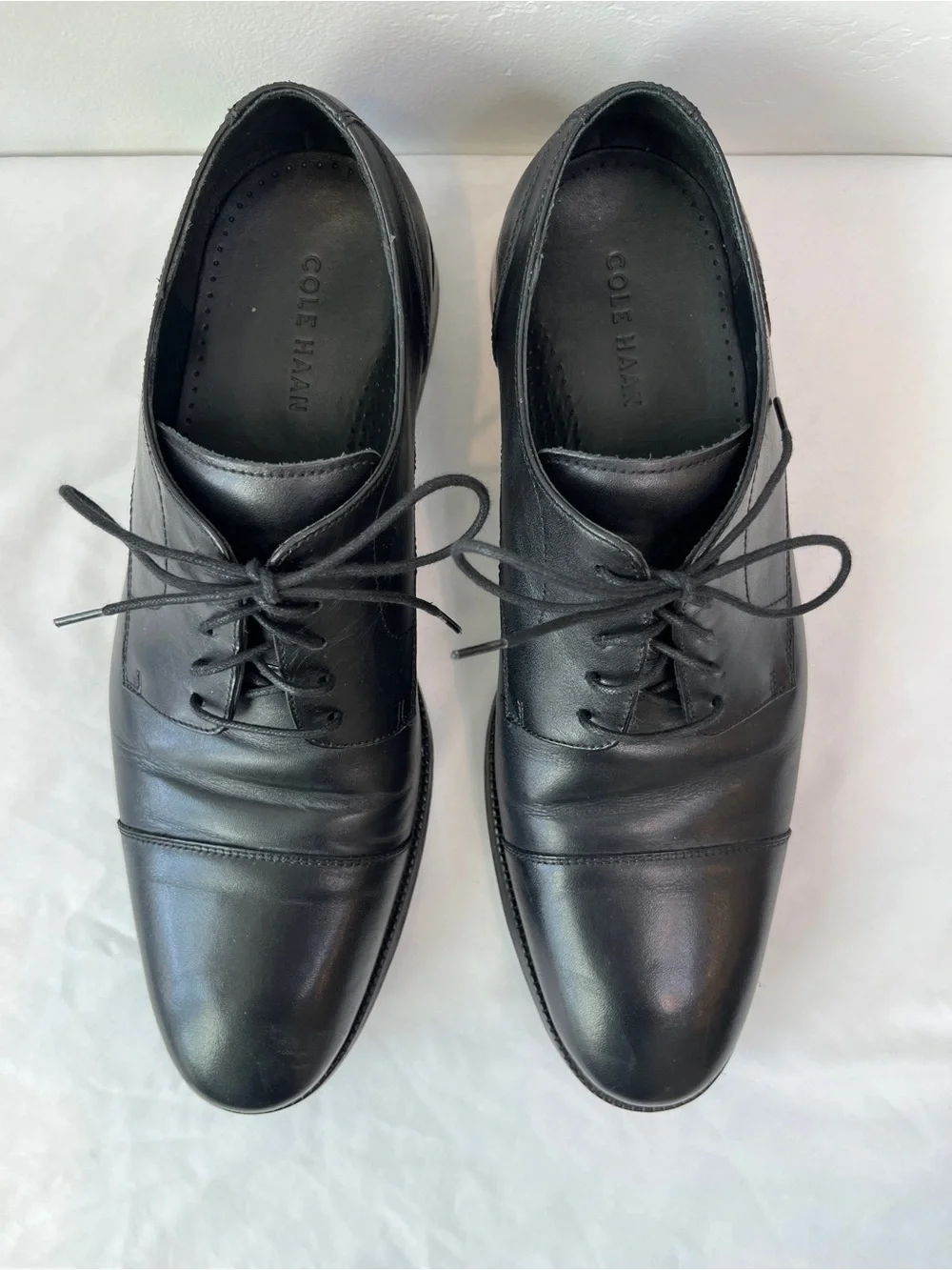 Cole Haan Lenox Hill Cap Toe Oxford Black Leather Dress Shoes Mens 11 M UK 10